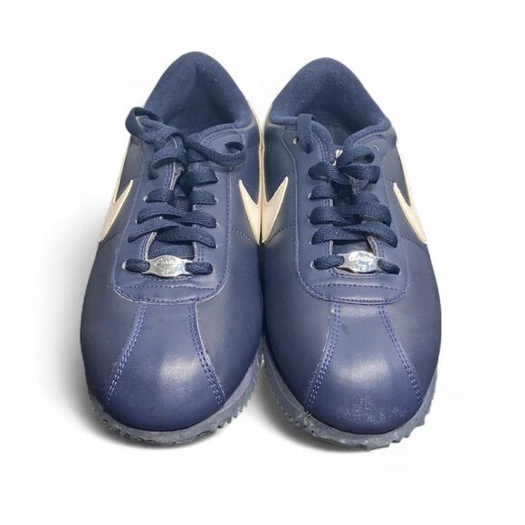 2015 Nike Cortez navy and white leather sneakers - mens 7.5 / ladies 9 - Picture 2 of 5